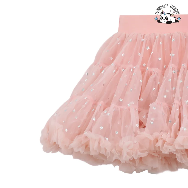 LEZONKIDS - Wholesale Hot Selling Glitter Printed Ballet Dance Costumes Puffy Little Girls Kids Tutu Skirt